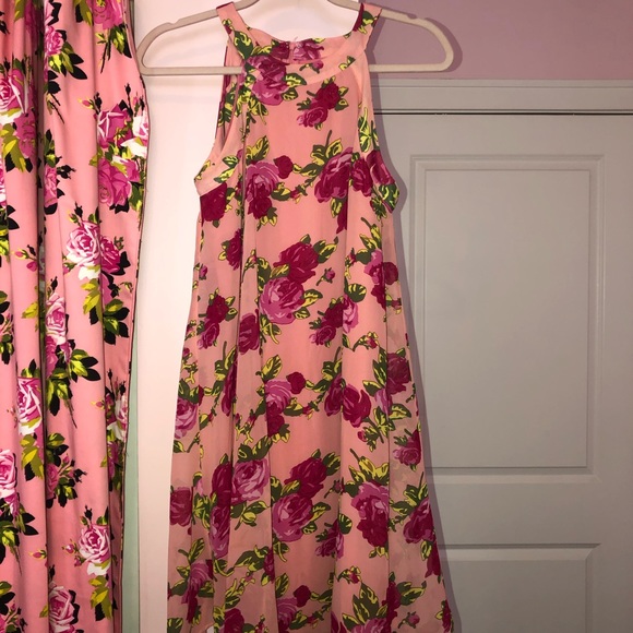 Betsey Johnson Pink Flower Rose Print Dress - Picture 4 of 8